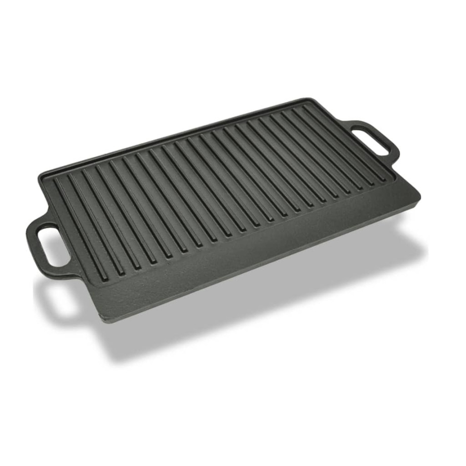 vidaXL Grillplaat dubbelzijdig 50x23 cm gietijzer afbeelding 1