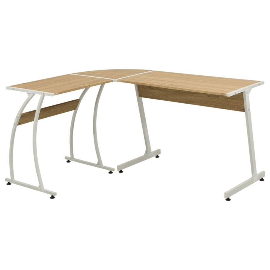 vidaXL Hoekbureau L-vormig eikenhout vidaXL Hoekbureau L-vormig eikenhout afbeelding 1