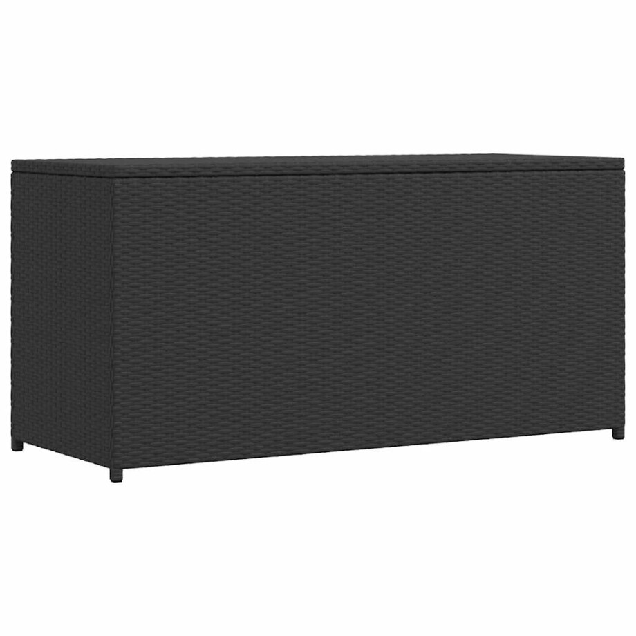 vidaXL Tuinbox 120x50x60 cm poly rattan zwart afbeelding 1