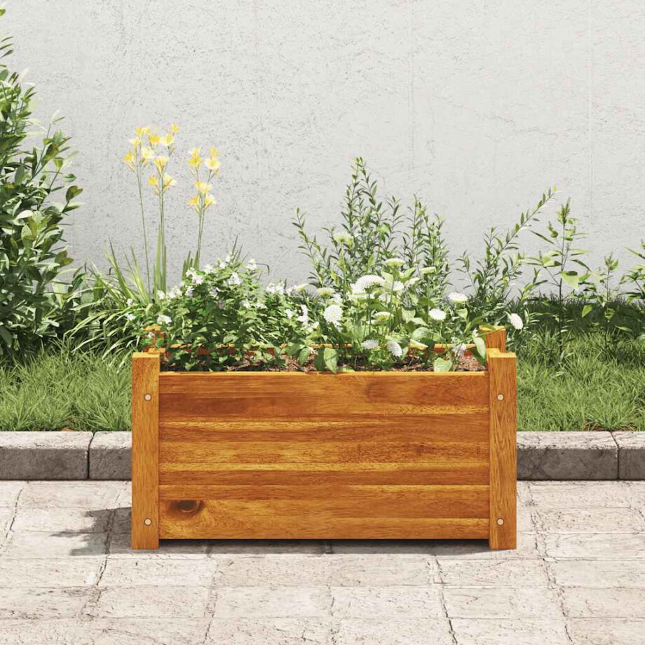 vidaXL Plantenbak verhoogd 50x25x25 cm acaciahout afbeelding 1