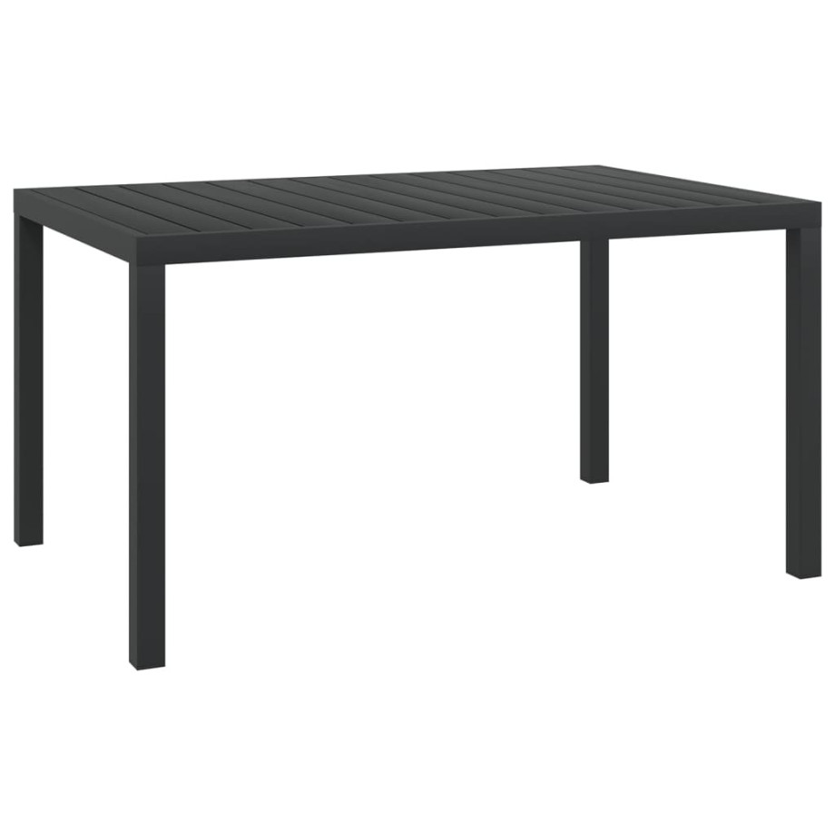 vidaXL Tuintafel 150x90x74 cm aluminium en HKC zwart afbeelding 1