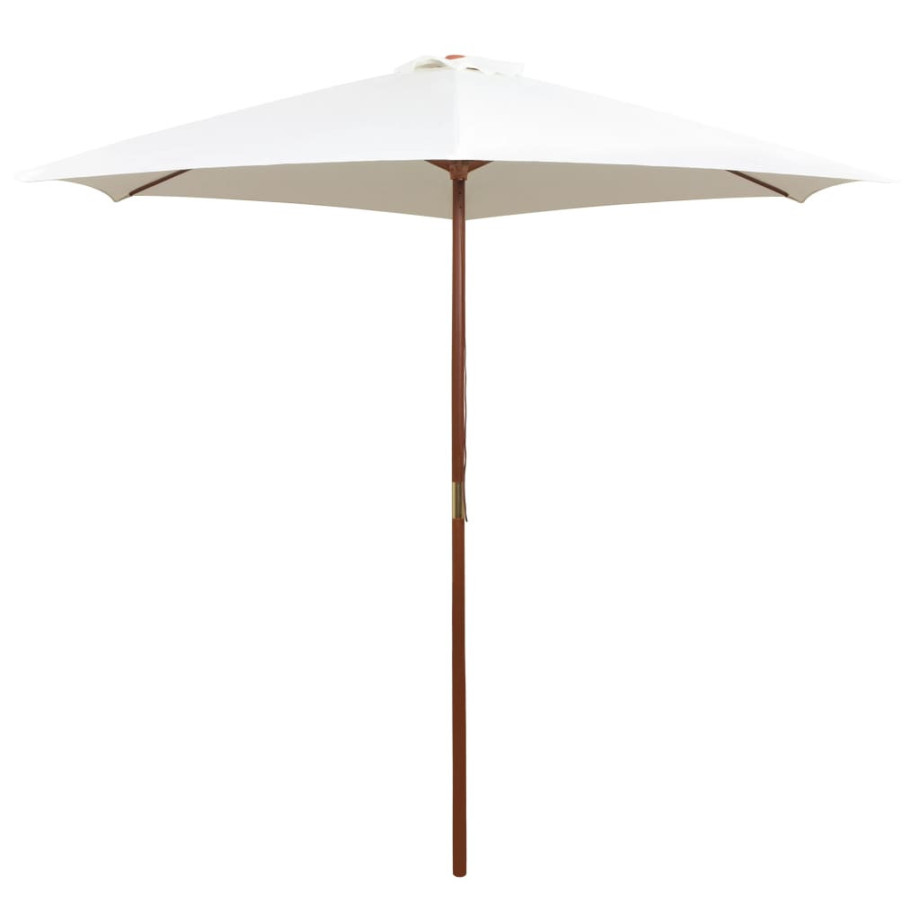 vidaXL Parasol 270x270 cm houten paal crèmewit afbeelding 1