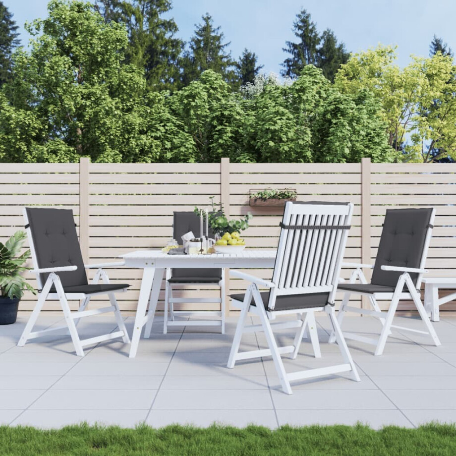 vidaXL Tuinstoelkussens rugleuning 4 st 120x50x3 cm stof antraciet vidaXL Tuinstoelkussens rugleuning 4 st 120x50x3 cm stof antraciet afbeelding 1