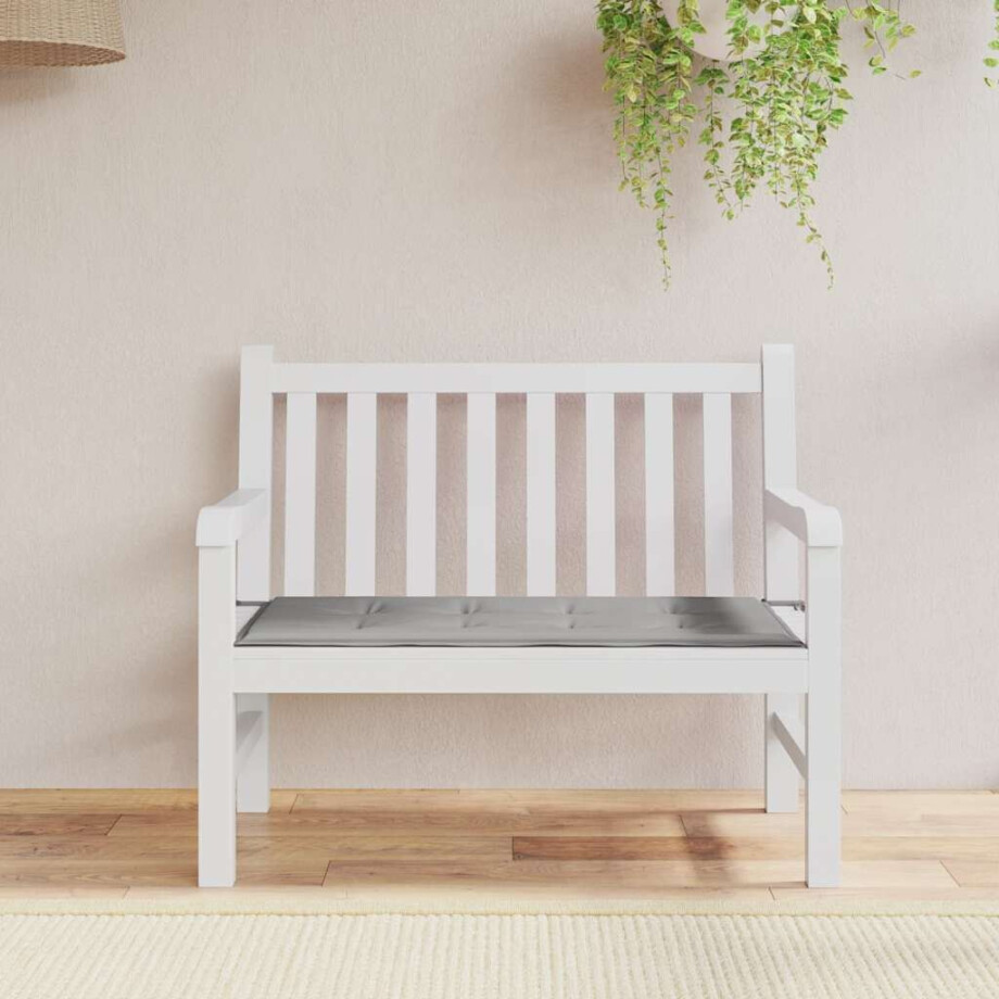 vidaXL Tuinbankkussen 120x50x4 cm oxford stof grijs afbeelding 1