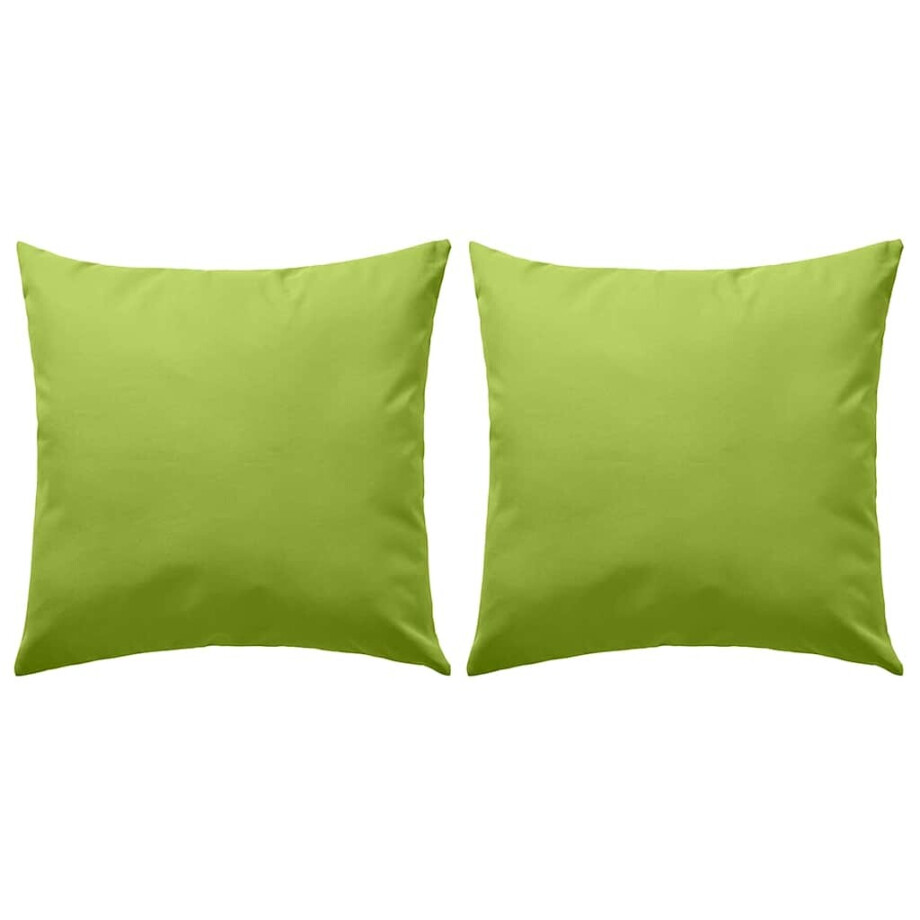 vidaXL Buitenkussens 45x45 cm appeltjesgroen 2 st afbeelding 1