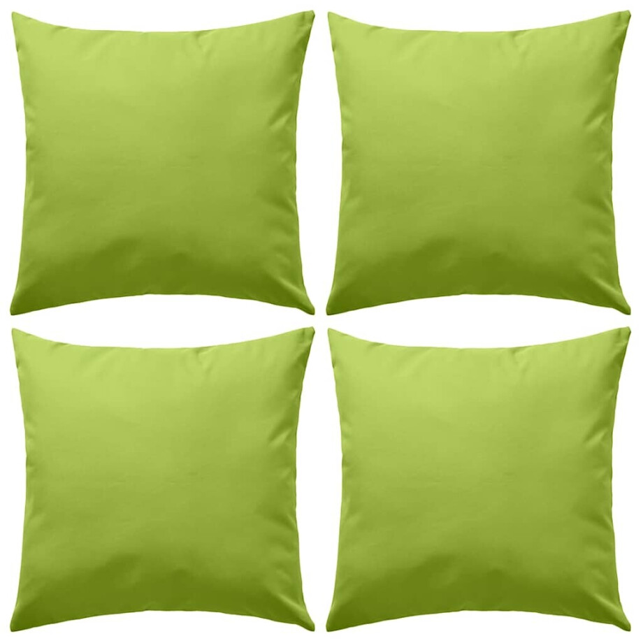 vidaXL Buitenkussens 45x45 cm appeltjesgroen 4 st afbeelding 1