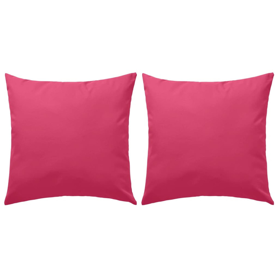 vidaXL Buitenkussens 45x45 cm roze 2 st afbeelding 1