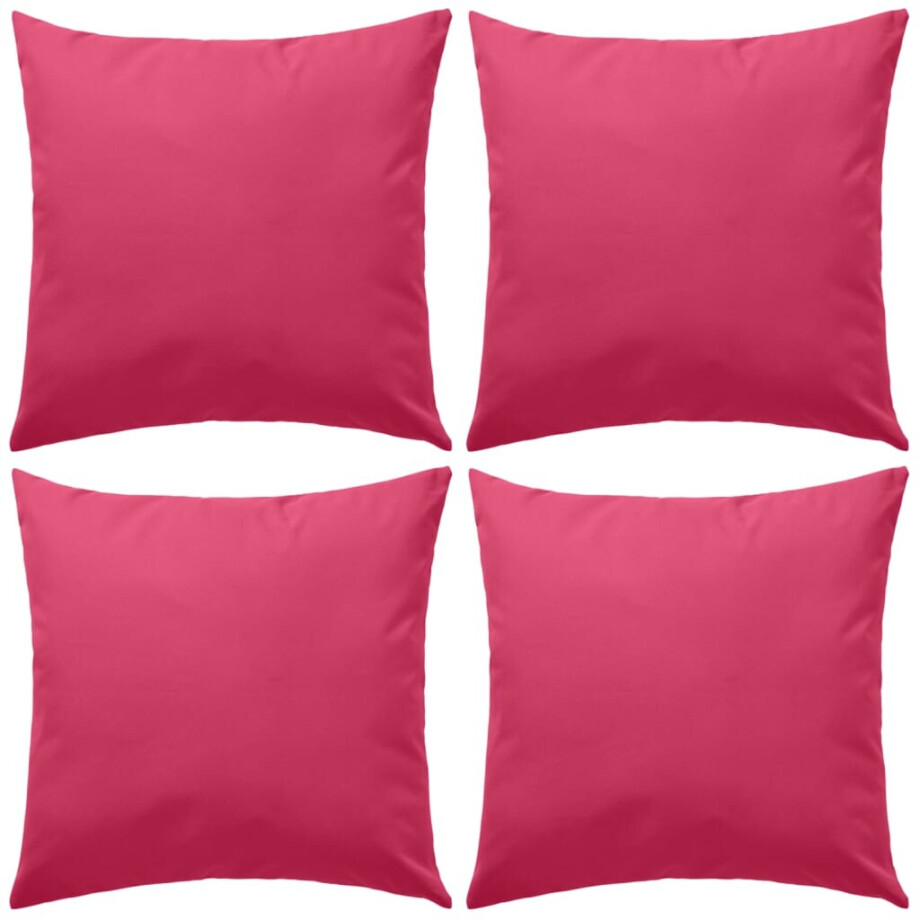 vidaXL Buitenkussens 45x45 cm roze 4 st vidaXL Buitenkussens 45x45 cm roze 4 st afbeelding 1