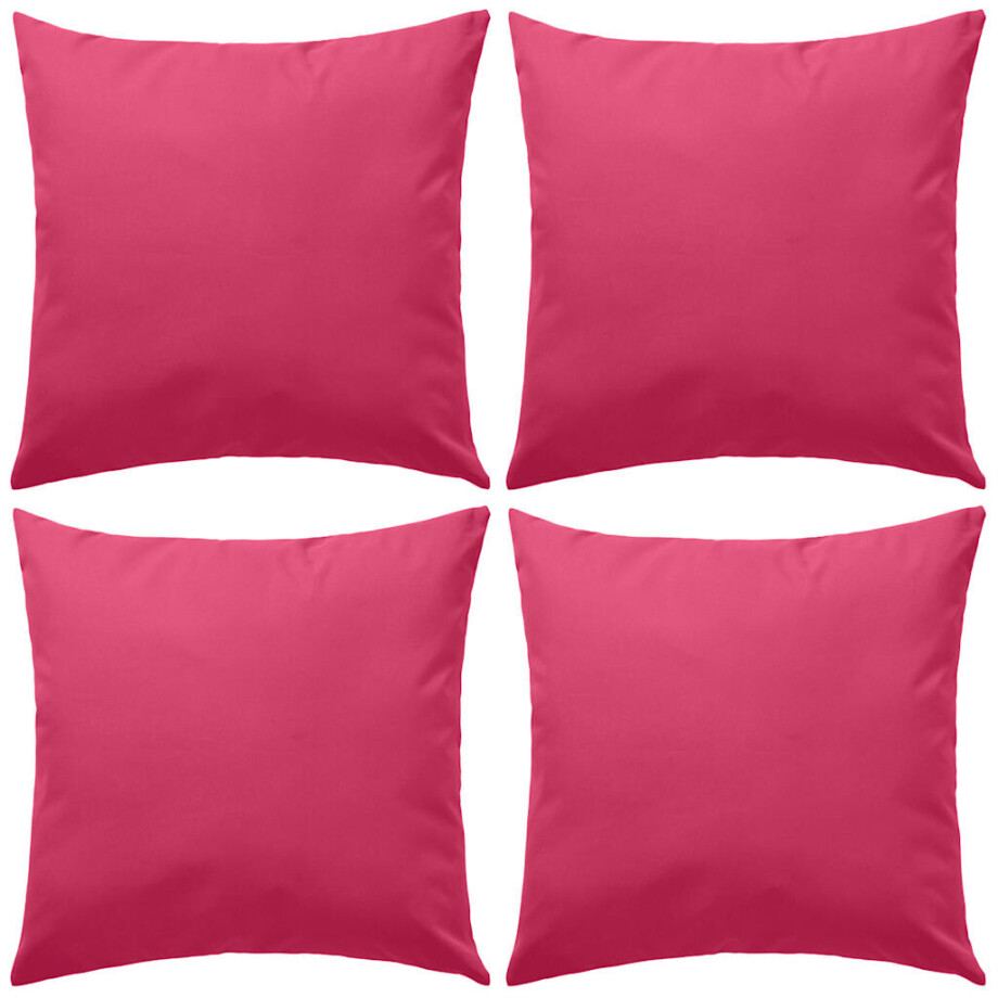 vidaXL Buitenkussens 45x45 cm roze 4 st vidaXL Buitenkussens 45x45 cm roze 4 st afbeelding 1