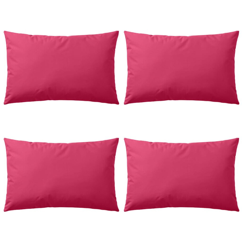 vidaXL Buitenkussens 60x40 cm roze 4 st vidaXL Buitenkussens 60x40 cm roze 4 st afbeelding 1