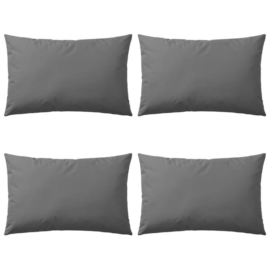 vidaXL Buitenkussens 60x40 cm grijs 4 st afbeelding 1