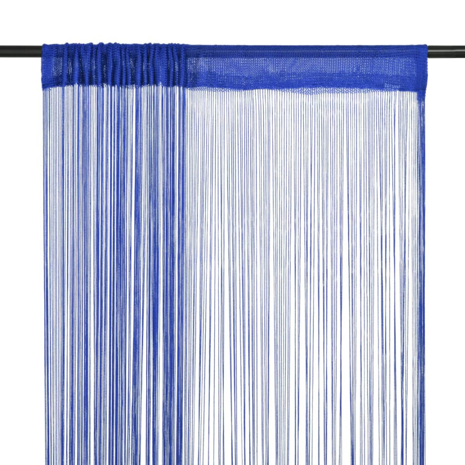 vidaXL Draadgordijnen 100x250 cm blauw 2 st afbeelding 1