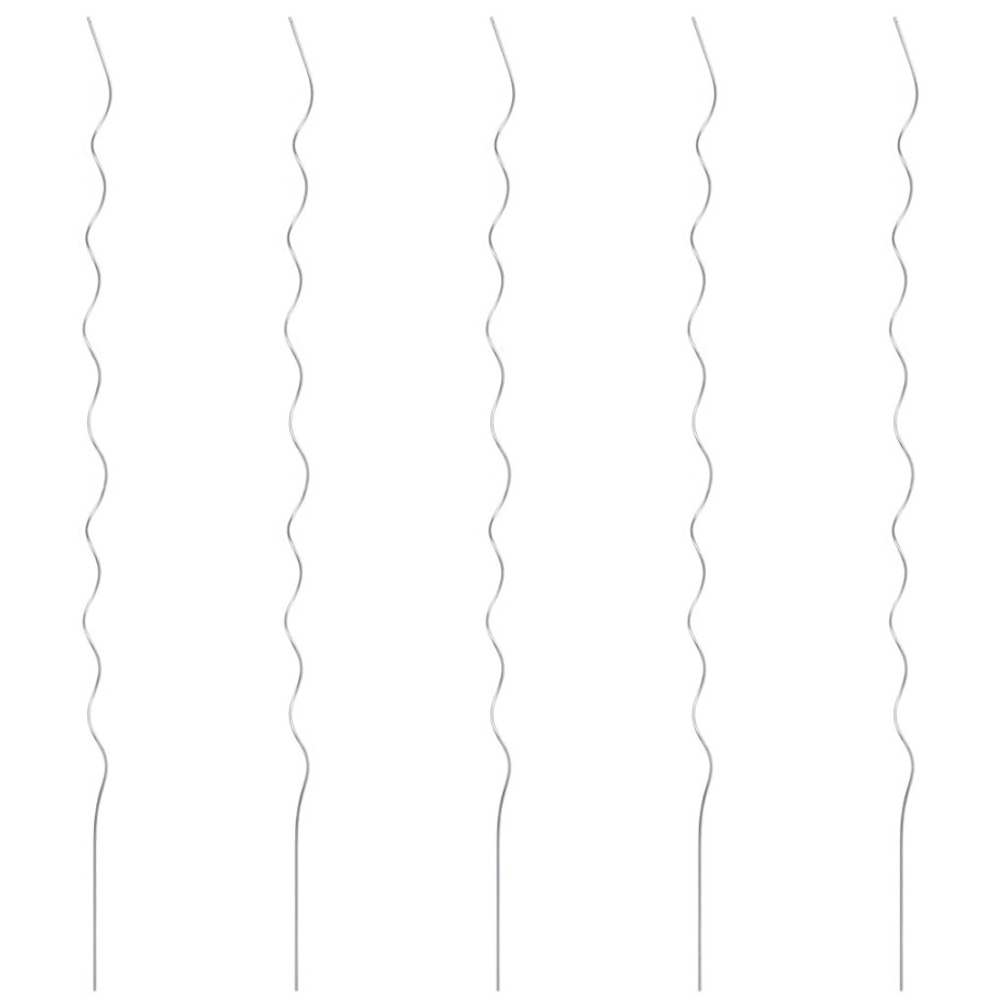 vidaXL Plantenstok spiraal 170 cm gegalvaniseerd staal 5 st afbeelding 1