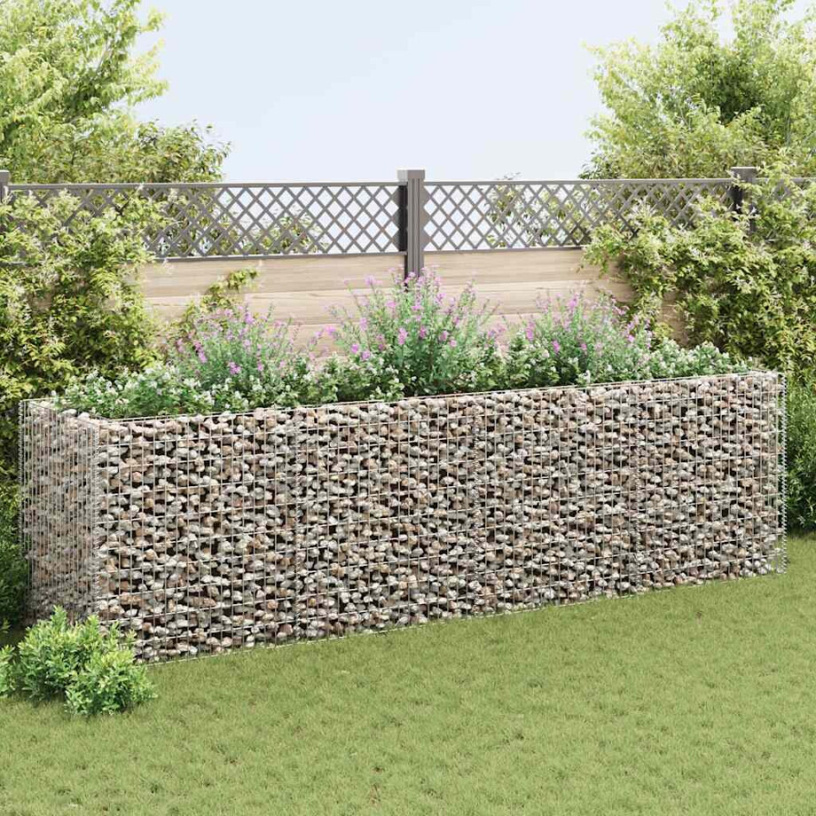 vidaXL Gabion plantenbak verhoogd 360x90x100 cm staal afbeelding 1
