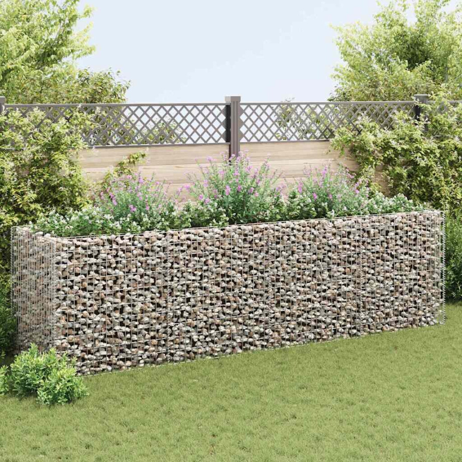 vidaXL Gabion plantenbak verhoogd 360x90x100 cm staal afbeelding 1