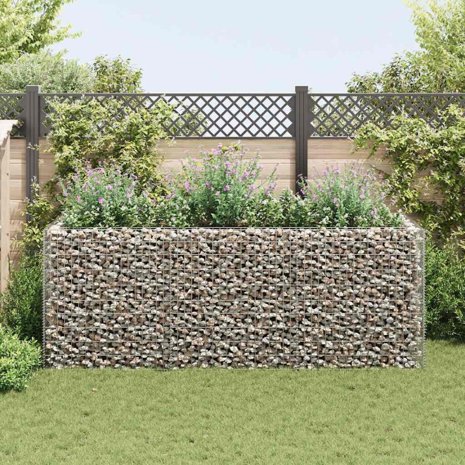 vidaXL Gabion plantenbak verhoogd 270x90x100 cm staal afbeelding 1