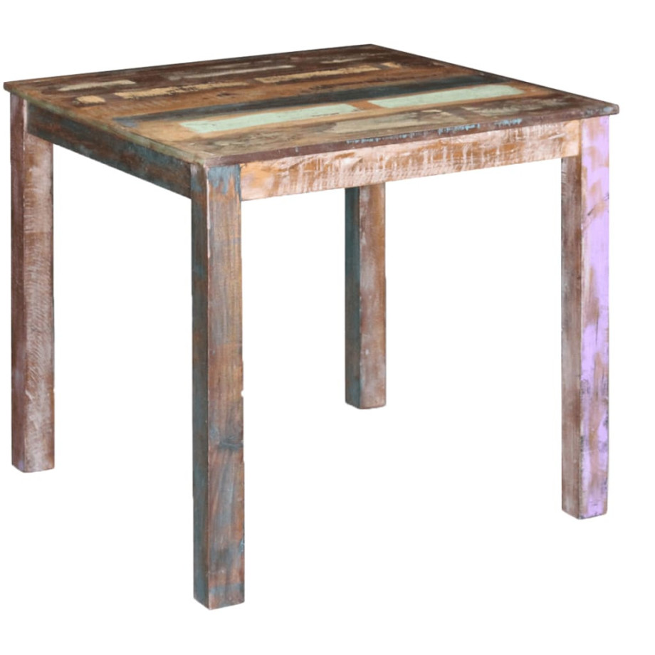 vidaXL Eettafel 80x82x76 cm massief gerecycled hout afbeelding 1