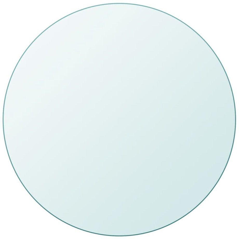 vidaXL Tafelblad van gehard glas 800 mm rond afbeelding 1