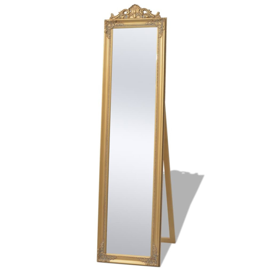 vidaXL Vrijstaande spiegel Barok 160x40cm goud afbeelding 1