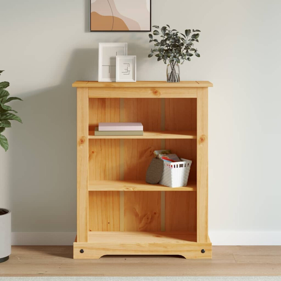 vidaXL Boekenkast grenenhout met 3 planken Corona-stijl 80x29x100 cm vidaXL Boekenkast grenenhout met 3 planken Corona-stijl 80x29x100 cm afbeelding 1