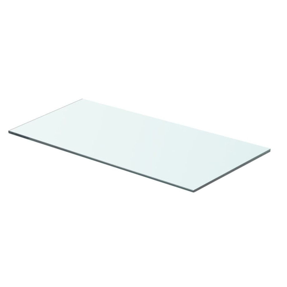 vidaXL Wandschap transparant 60x25 cm glas afbeelding 1