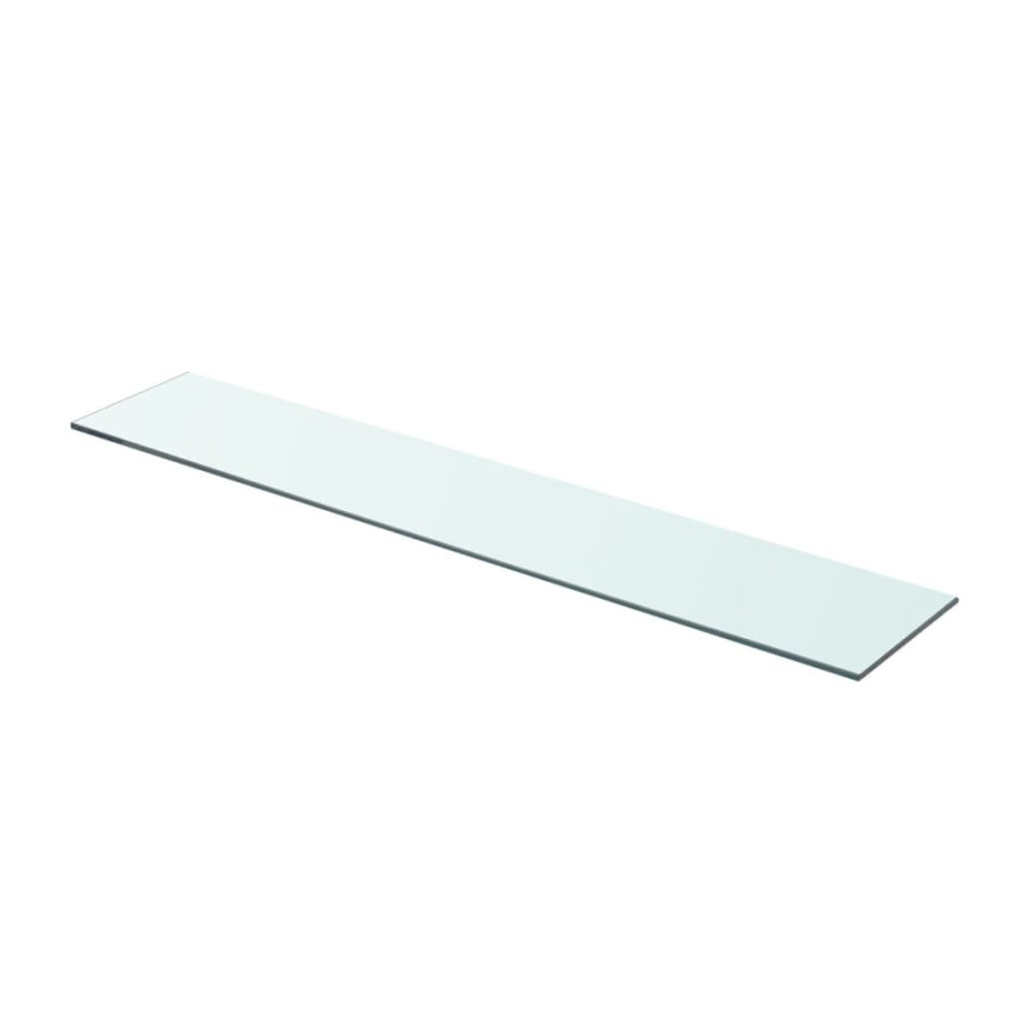 vidaXL Wandschap transparant 80x15 cm glas afbeelding 1