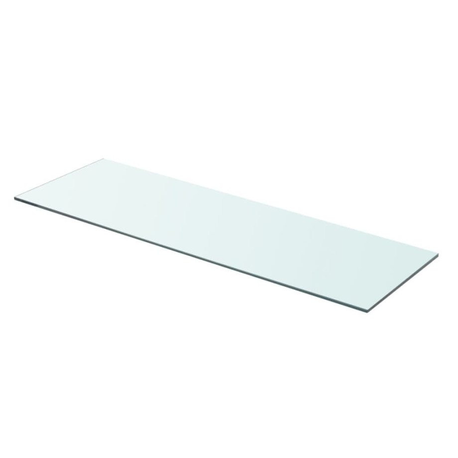 vidaXL Wandschap transparant 80x25 cm glas afbeelding 1