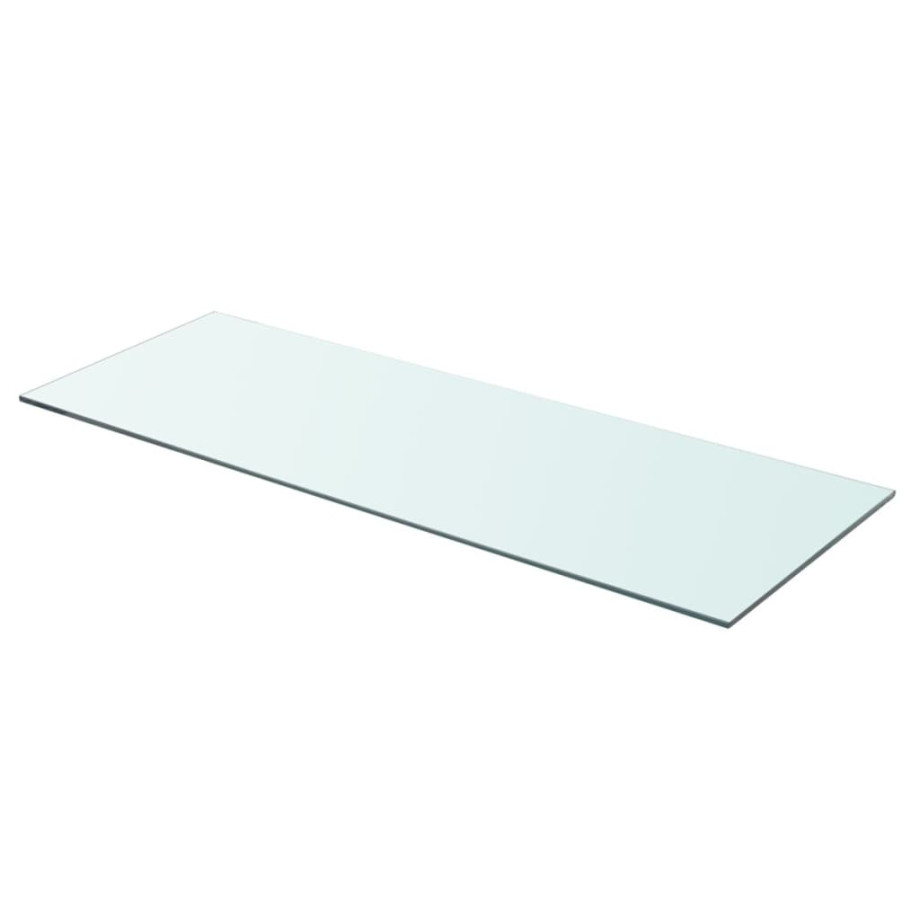 vidaXL Wandschap transparant 80x30 cm glas afbeelding 1