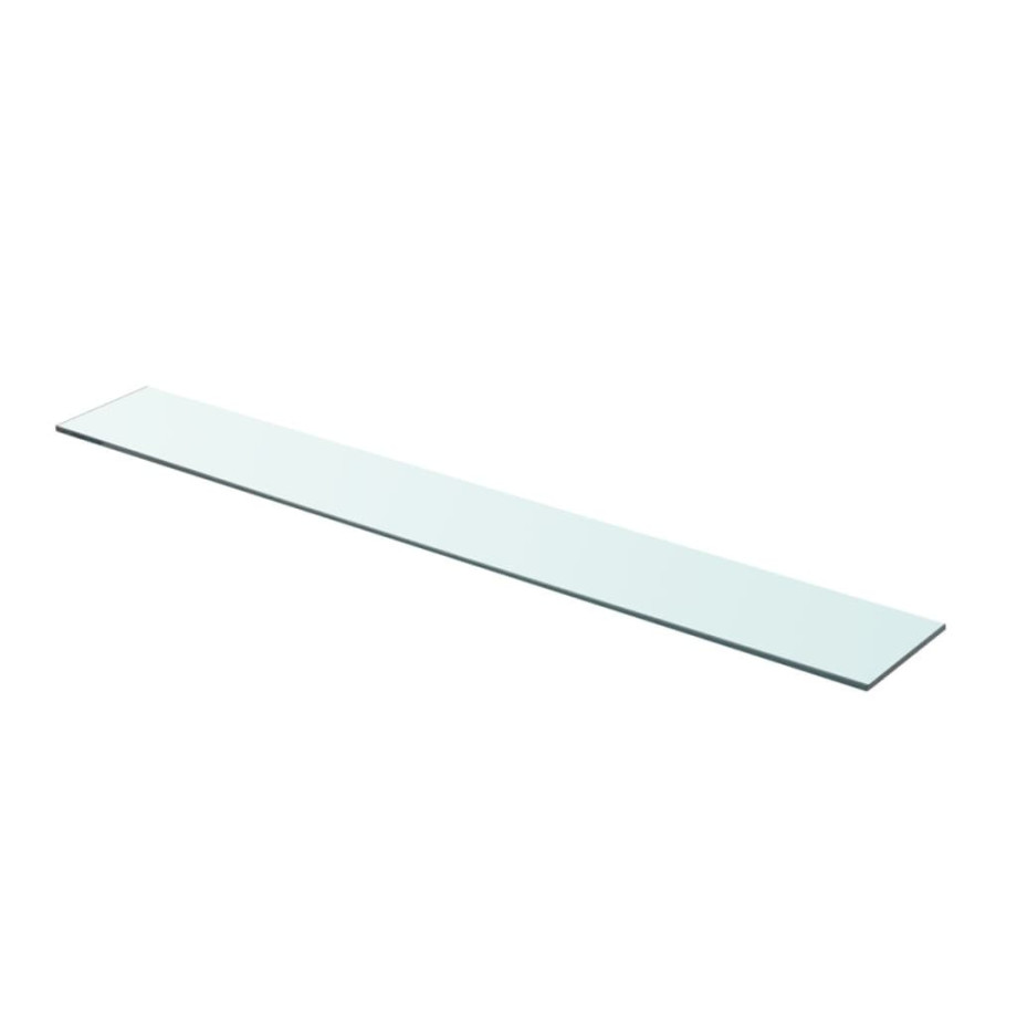 vidaXL Wandschap transparant 90x12 cm glas afbeelding 1