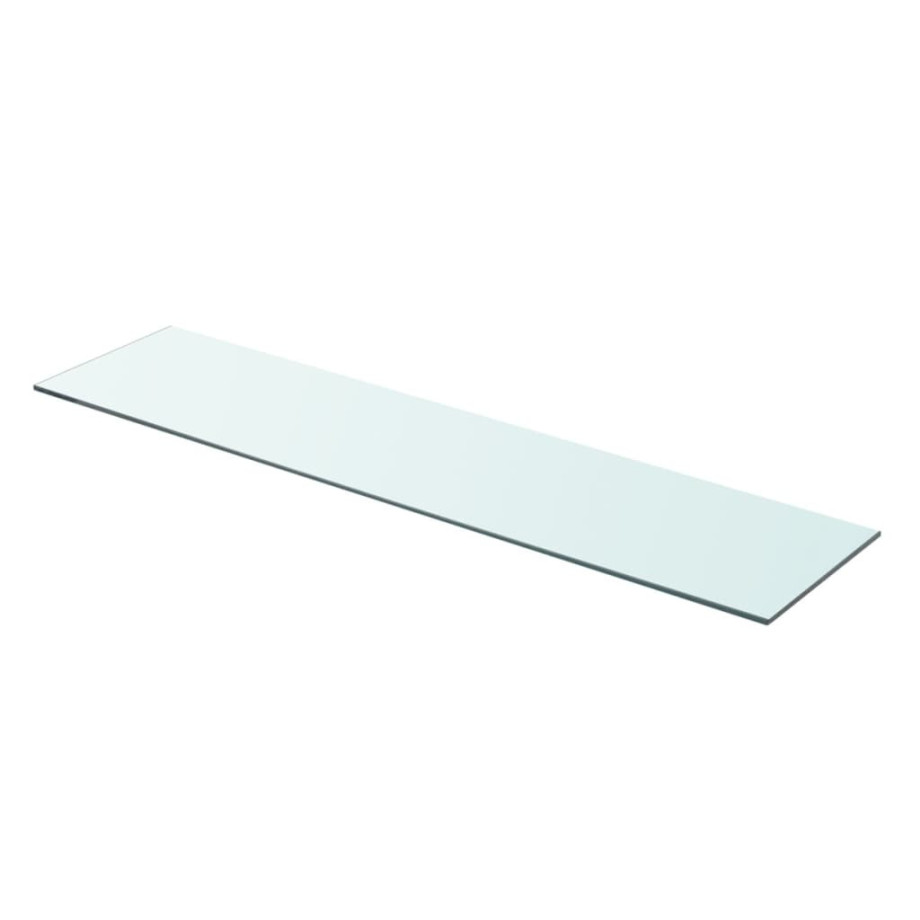 vidaXL Wandschap transparant 90x20 cm glas afbeelding 1