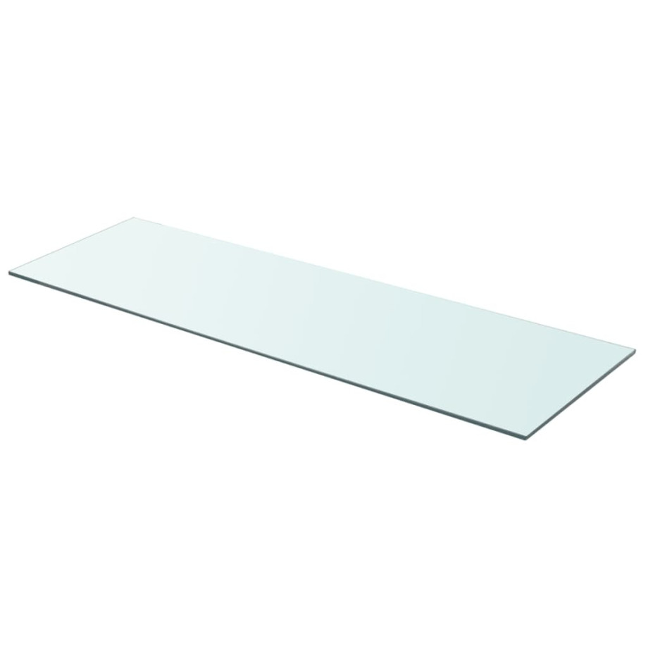 vidaXL Wandschap transparant 90x30 cm glas afbeelding 1