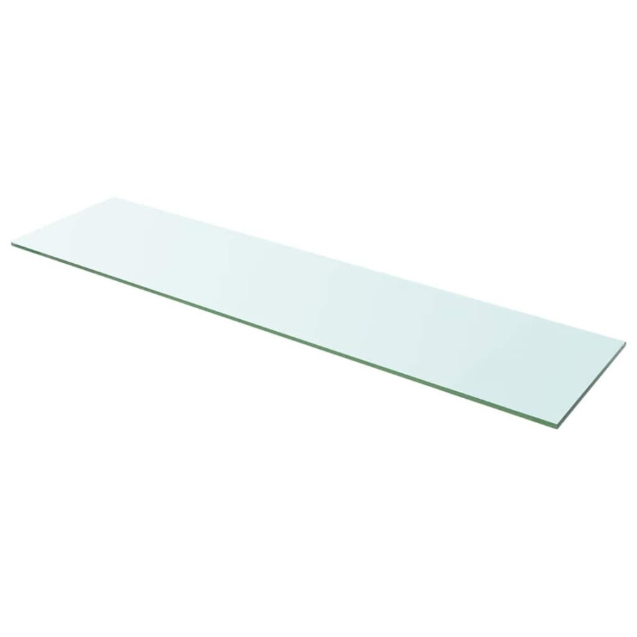 vidaXL Wandschap transparant 100x25 cm glas afbeelding 1