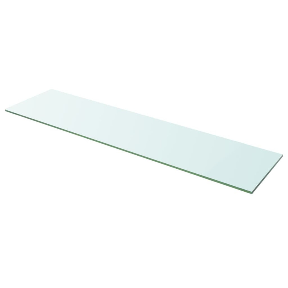 vidaXL Wandschap transparant 100x25 cm glas afbeelding 1