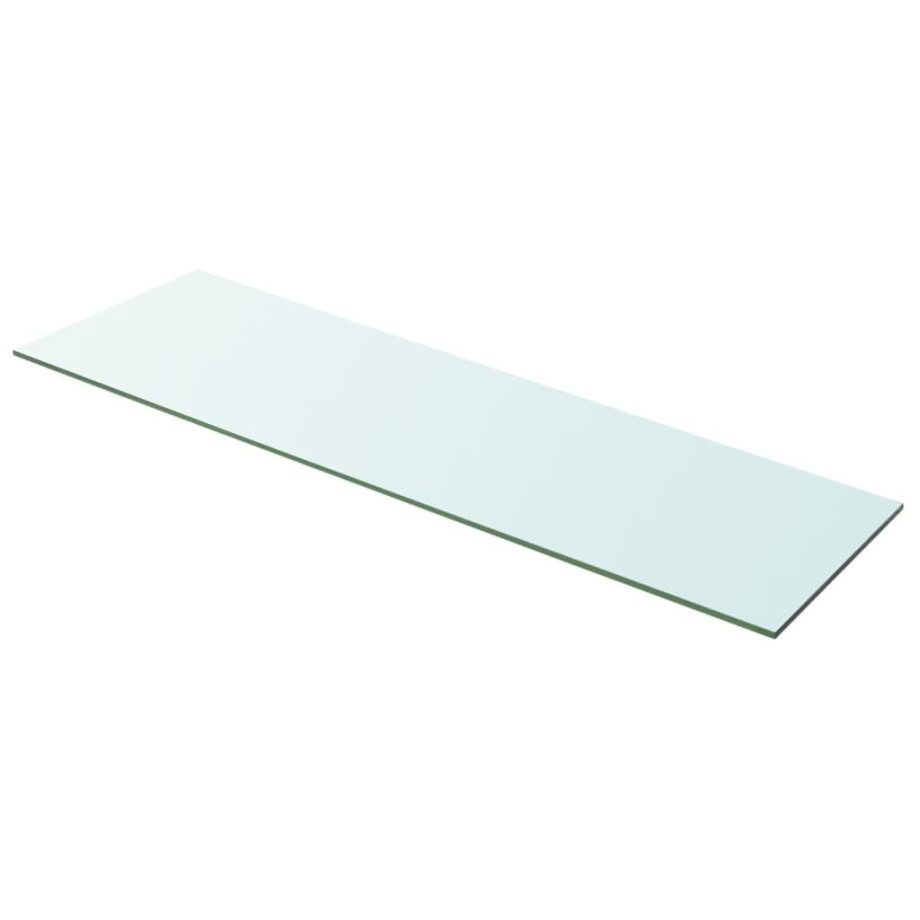 vidaXL Wandschap transparant 100x30 cm glas afbeelding 1