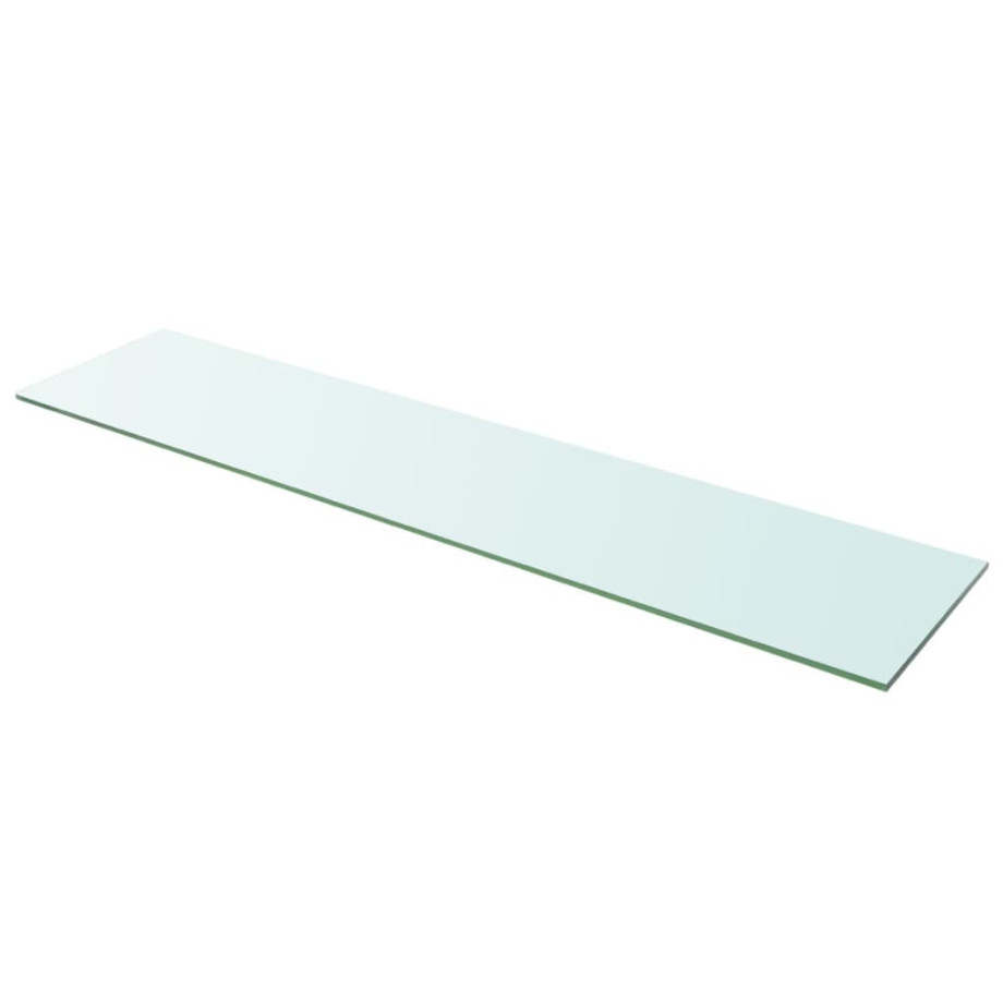 vidaXL Wandschap transparant 110x25 cm glas afbeelding 1