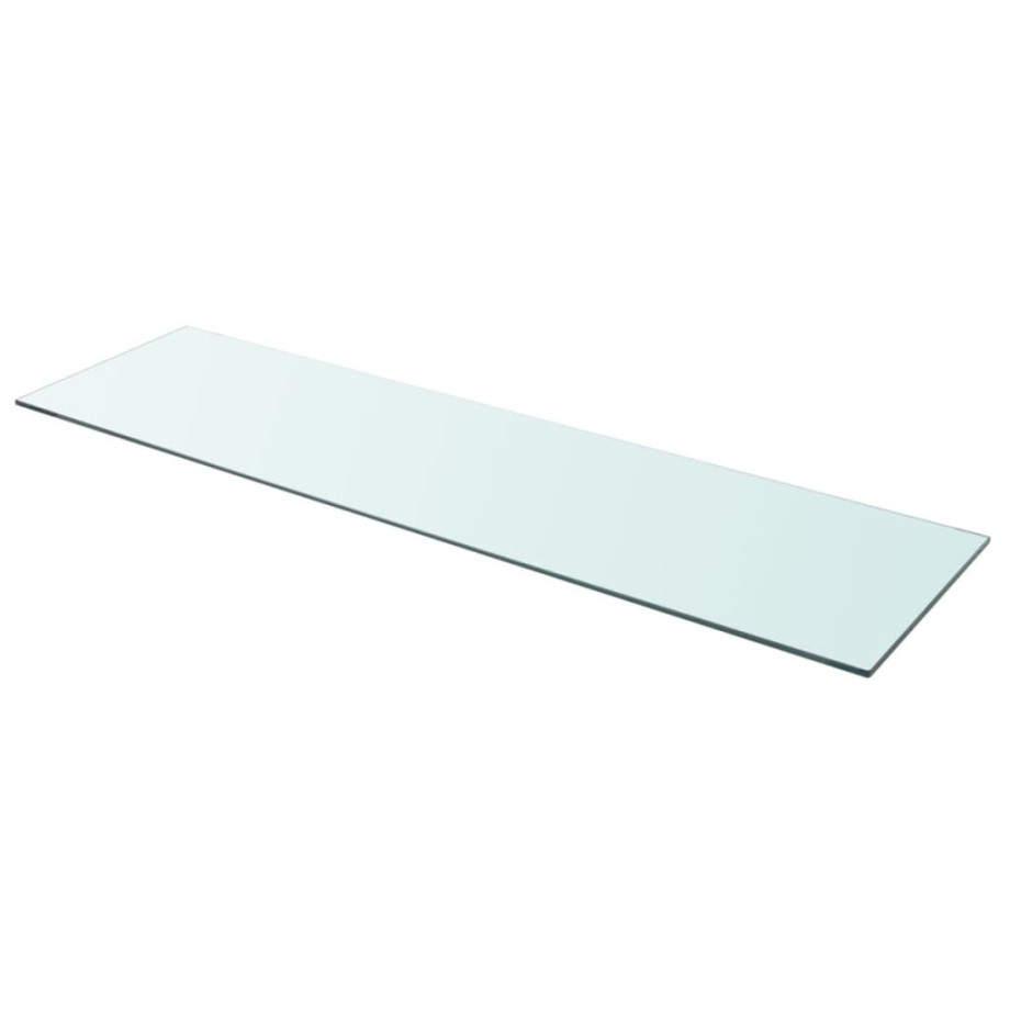 vidaXL Wandschap transparant 110x30 cm glas afbeelding 1