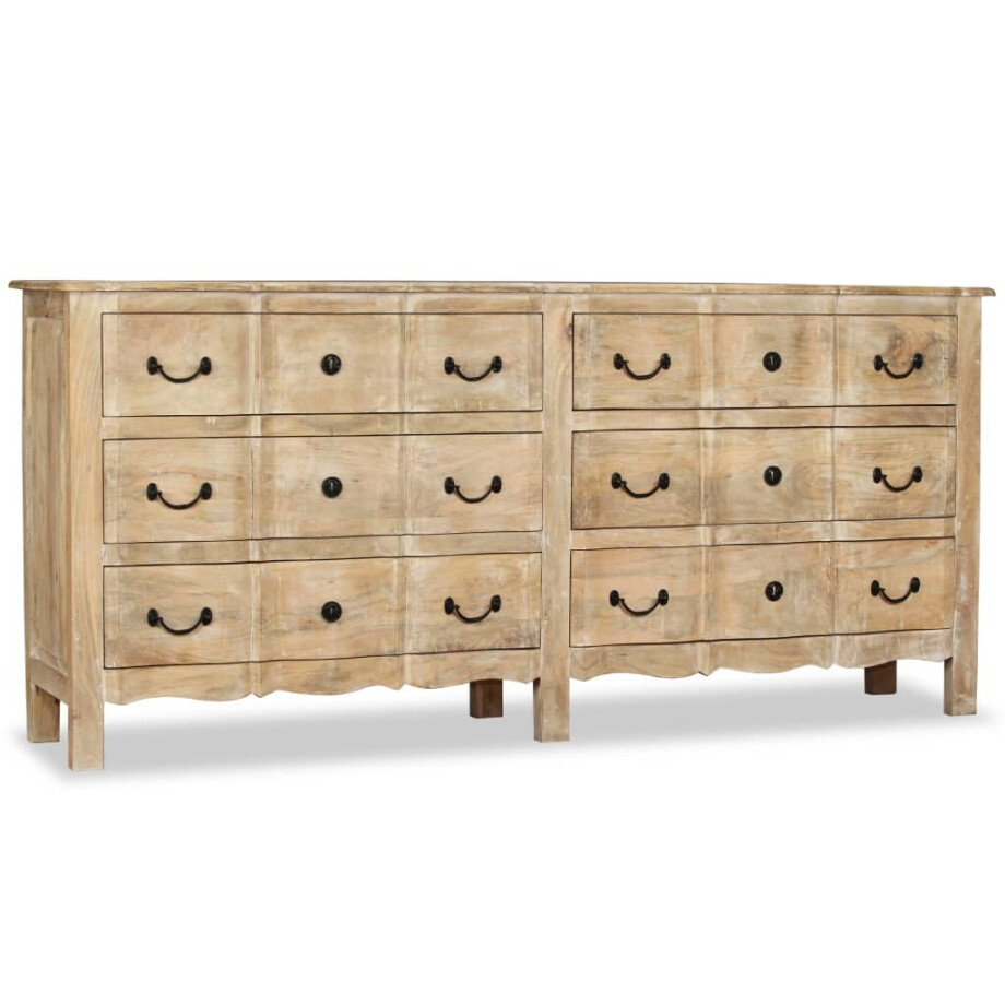 vidaXL Dressoir 200x40x90 cm massief mangohout afbeelding 1