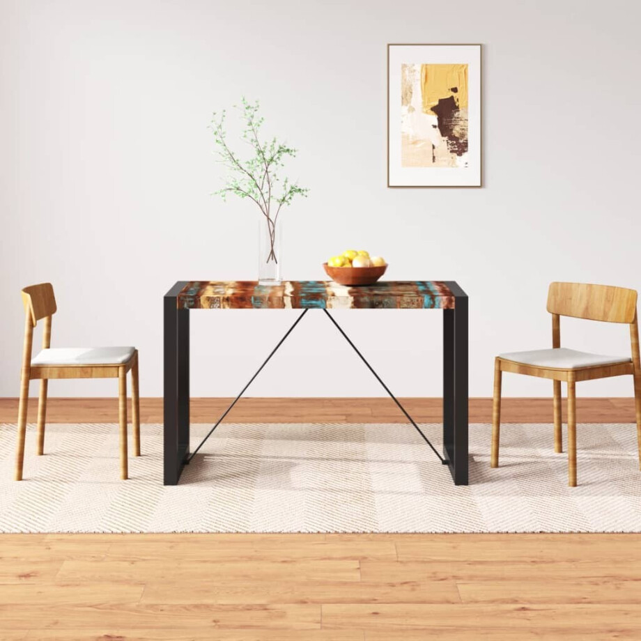 vidaXL Eettafel 120 cm massief gerecycled hout vidaXL Eettafel 120 cm massief gerecycled hout afbeelding 1