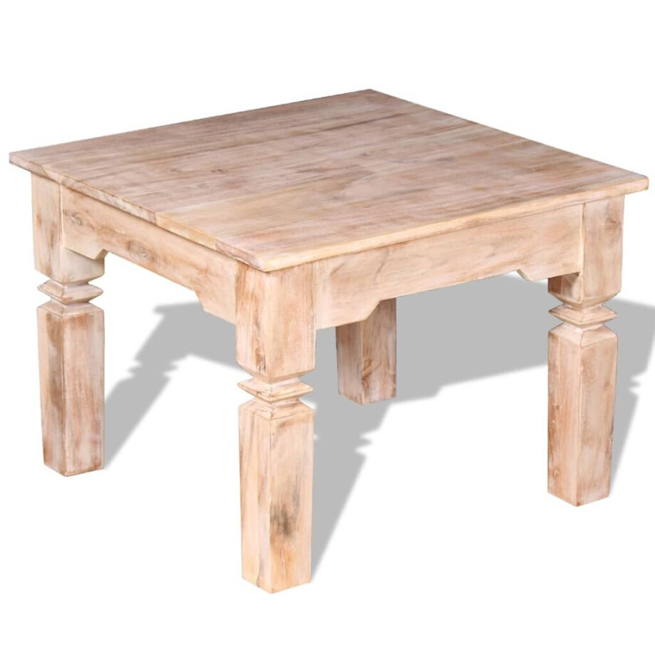 vidaXL Salontafel 60x60x45 cm massief acaciahout vidaXL Salontafel 60x60x45 cm massief acaciahout afbeelding 1