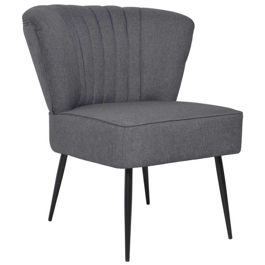 vidaXL Cocktailstoel stof donkergrijs afbeelding 1