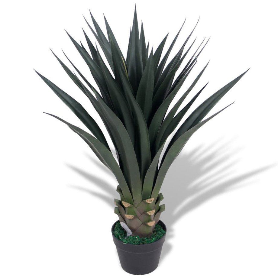 vidaXL Kunst yucca plant met pot 85 cm groen afbeelding 1