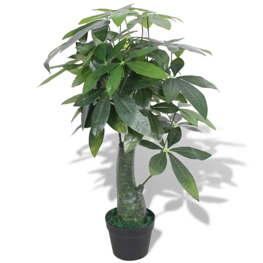 vidaXL Kunst watercacao plant met pot 85 cm groen afbeelding 1