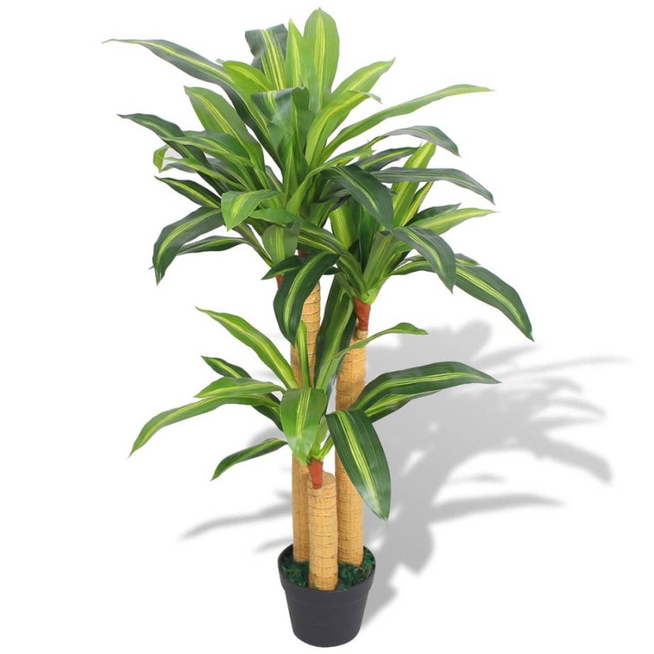vidaXL Kunst dracena plant met pot 100 cm groen afbeelding 1