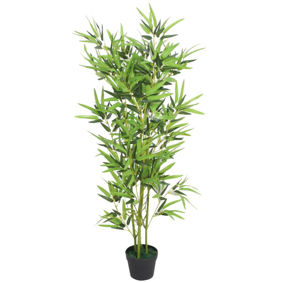 vidaXL Kunstplant met pot bamboe 120 cm groen afbeelding 1