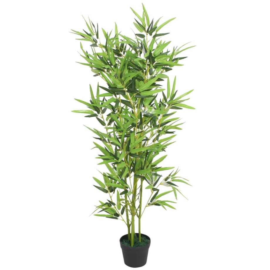 vidaXL Kunstplant met pot bamboe 120 cm groen afbeelding 1