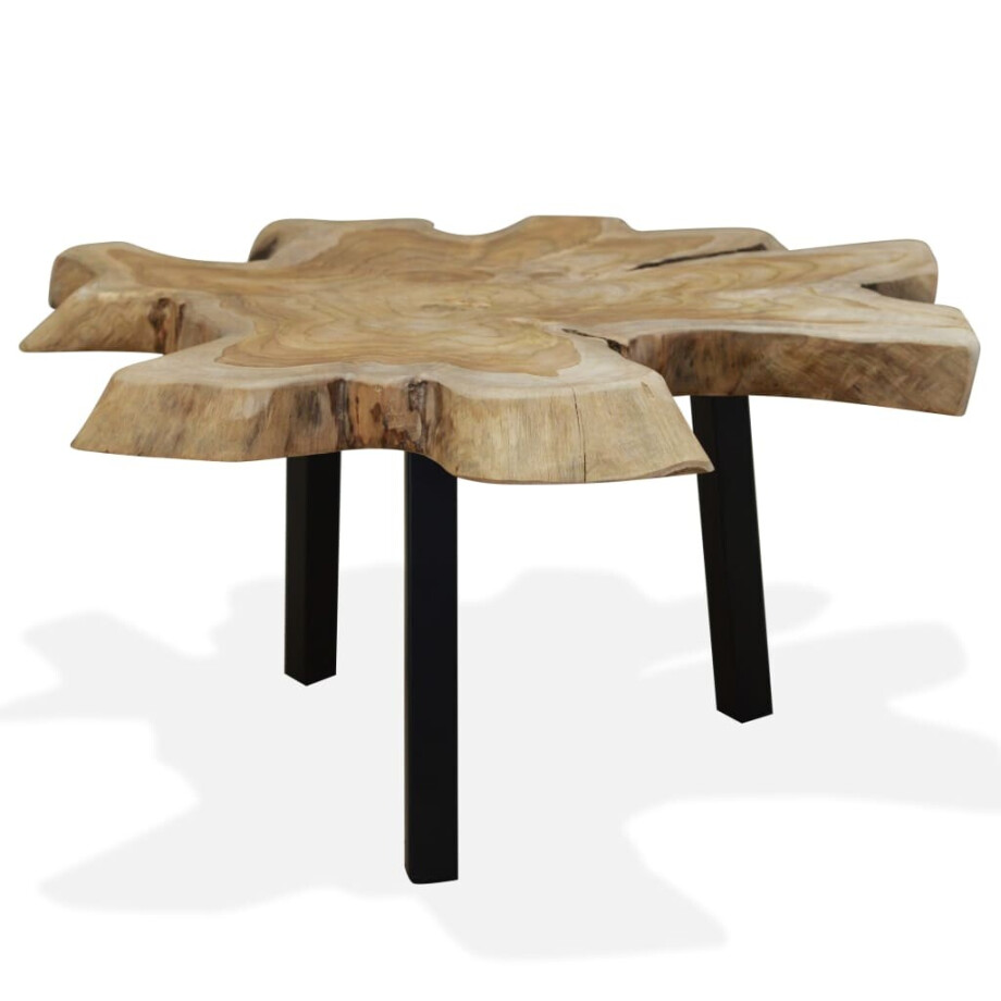 vidaXL Salontafel 80x70x38 cm echt teakhout afbeelding 1