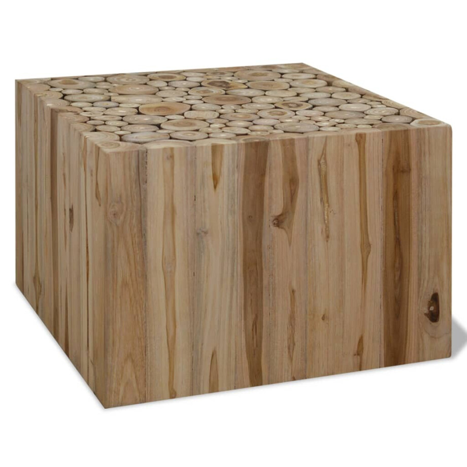 vidaXL Salontafel 50x50x35 cm echt teakhout vidaXL Salontafel 50x50x35 cm echt teakhout afbeelding 1