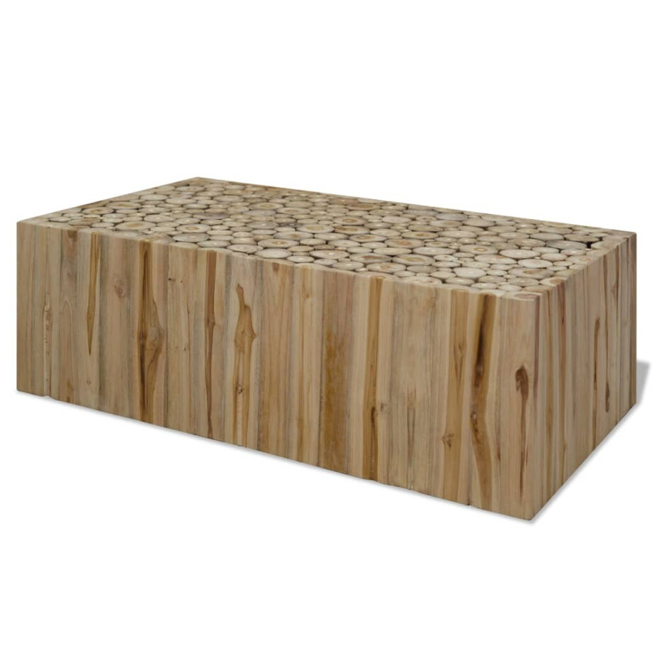 vidaXL Salontafel 90x50x30 cm echt teakhout afbeelding 1