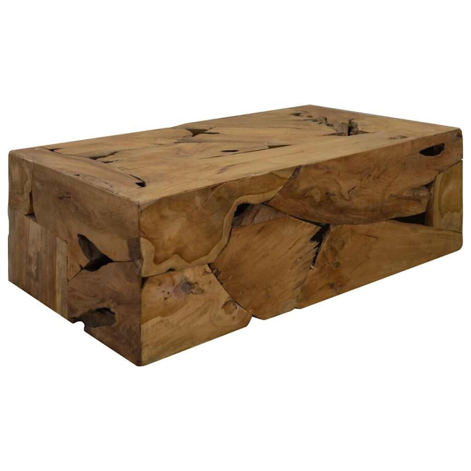 vidaXL Salontafel 90x50x30 cm echt teakhout bruin vidaXL Salontafel 90x50x30 cm echt teakhout bruin afbeelding 1