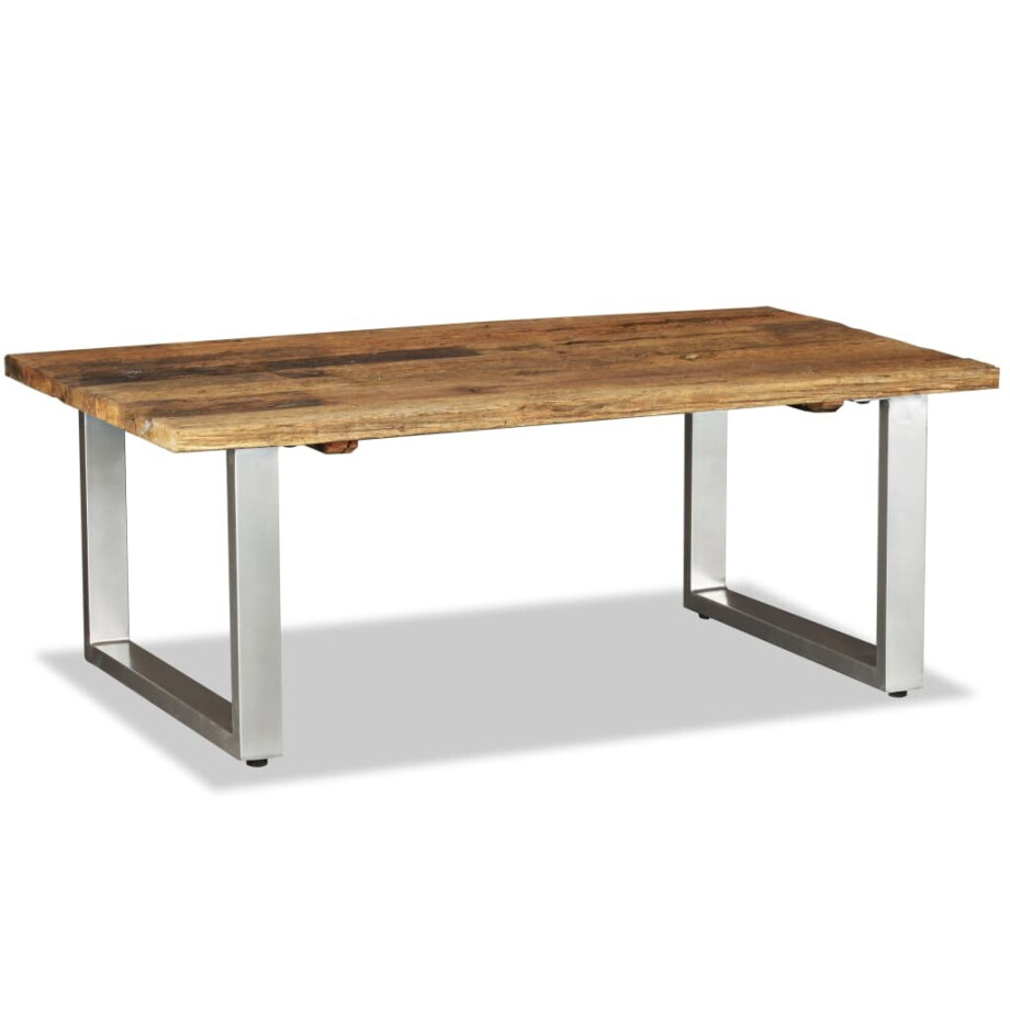 vidaXL Salontafel 100x60x38 cm massief gerecycled hout vidaXL Salontafel 100x60x38 cm massief gerecycled hout afbeelding 1